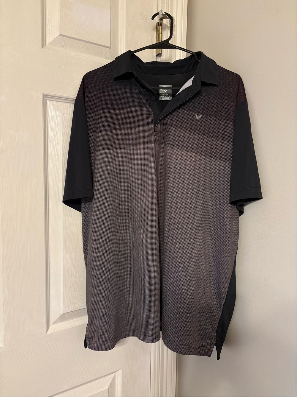 Callaway Men's Black to Charcoal Gradient Polo Size L